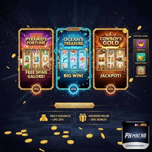 A vibrant online casino experience in the Philippines showcasing mobile slots and promotions. - phmacao